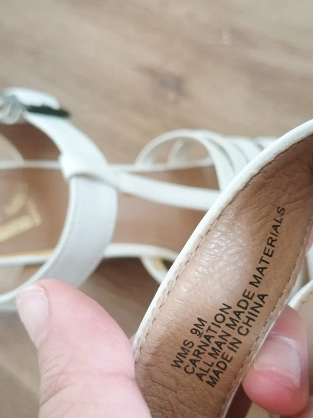 Report Women's White Strappy Platform Wedge Sandals Size 9 Ankle Strap